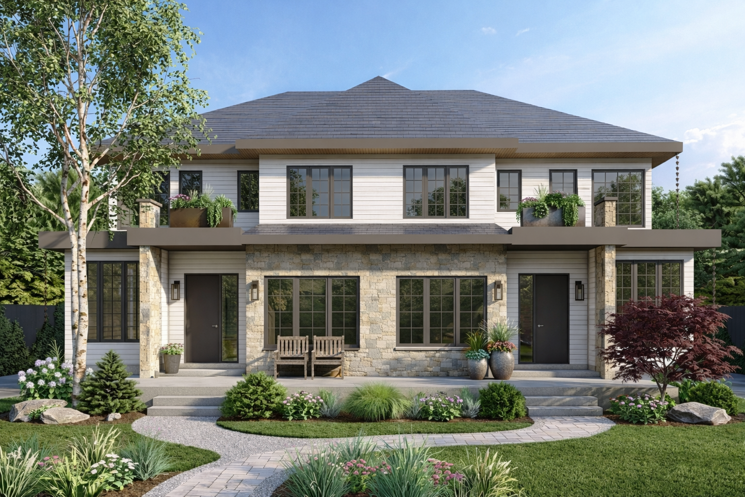 Modern House with Landscaped Garden